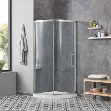 Ove Decors Swift Satin Nickel Corner Round Shower Door 36 In Lowes Com In 2020 Round Shower Doors Corner Shower Kits Shower Doors