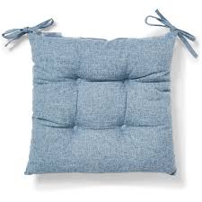 Dining chairs don't just have to look good, but should feel good, too. House Home Tie Seat Pad Faded Denim Big W