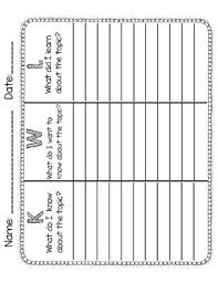 Kwl Chart With Lines