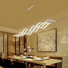 Create For Life Modern Wave Led Pendant Light Fixture Island Pendant Light Ceiling Chandelier Light Led Hang Led Lighting Home Low Ceiling Lighting Room Lights