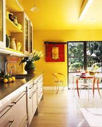 This is topped with a couple of small pendant lights hanging from the white ceiling. 26 Bold Black And Yellow Kitchen Designs Digsdigs