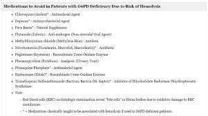 It is not known whether aczone will harm an unborn baby. Medications To Avoid In Patients With G6pd Deficiency Grepmed