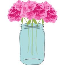 Floral Vector With Mason Jar Clip Art Mason Jar Clip Art Clip Art Freebies Free Clip Art