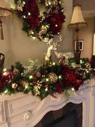 Set Of 2pc Luxury Christmas Wreath Garland Free Shipping Magnificent Pre Lit Pre Decorat Christmas Mantel Decorations Christmas Garland Christmas Fireplace