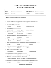 Check spelling or type a new query. Soal Ukk Fiqih Kls 3 Thn 2017 2018 Jawabanku Id