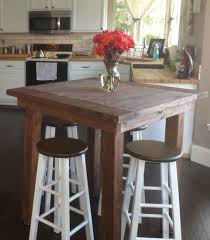 I Had Absolutely Nothing In Our Kitchen Nook Area And The Space Seemed Perfect For A High Top Pu Diy Farmhouse Table Plans Farmhouse Table Plans Kitchen Nook