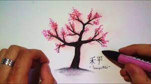 Apprendre dessiner un paysage japonais facile : Comment Dessiner Un Cerisier Japonais Tutoriel Youtube