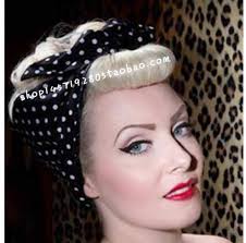 Pin up hairstyles with vintage hairstyles by lauren rennells. 1950s Vintage Rockabilly Pinup White Black Polka Dot Headband Hair Head Scarf Tie Accessories Popular Bandana Dolly Polka Dot Headband Hair Band Accessoriesscarf Hair Aliexpress