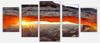 Nicht nur gemälde, sondern auch fotos auf leinwand, triptychen und mehrteilige wandbilder. Wandmotiv24 Leinwandbild Mesa Arch Usa Mehrteilig Foto Leinwand Wandbild M0275 Landschaft Fototapeten Gunstig Kaufen