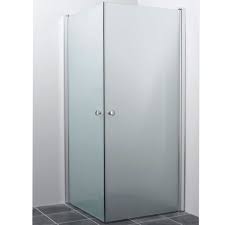 A glass cabinet with single door. Shower Glass Doors Frosted W08f Nordkap Living