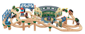 Amazon Com Fisher Price Thomas The Train Wooden Railway Tidmouth Sheds Deluxe Set Toys Amp Game Thomas And Friends Toys Wooden Train Set Thomas And Friends