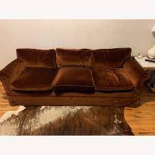 This vintage copper velvet couch is the best. Velvet Copper Sofa Aptdeco Copper Sofas Sofa Velvet Couch