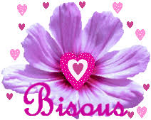 Bisous fleuris - image animée GIF