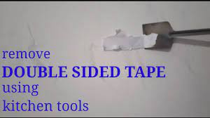 See full list on wikihow.com How To Remove Double Sided Tape From Wall Removal Of Double Sided Tape Using Kitchen Tools Youtube
