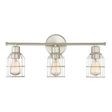 Wall Lights Bath Vanity Brushed Nickel Aurora Lighting Vanity Lighting Industrial Vanity Light Bathroom Vanity Lighting