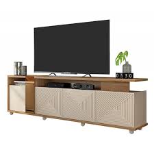 Meuble tv 70 cm hauteur. Meuble Tv 75 Pouces Maxi Chene Et Ecru Beaux Meubles Pas Chers