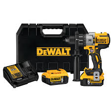 Kit also includes (2) 20v max* premium xr lithium ion batteries for less downtime, plus charger to keep you powered up. 20v Max Xr Brushless Cordless 3 Speed 1 2 In Hammer Drill Driver Kit 5 0 Ah Dcd996p2 Dewalt