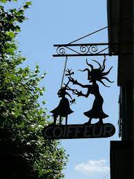 It is hand painted on metal. Coiffeur Storefront Signs Shop Signs Pub Signs