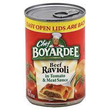 Shop for chef boyardee beef ravioli in tomato & meat sauce (40 oz) at smith's food and drug. Chef Boyardee Beef Ravioli Shop Pantry Meals At H E B