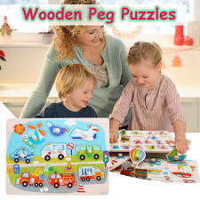 These wooden peg puzzle are generally made from hard paperboard, wood or carbon steel wire that ensure their durability and are safe to use for kids. Pack Of 3 With Learning Clock Wooden Peg Puzzles For Toddlers Educational Preschool Puzzles For Toddlers