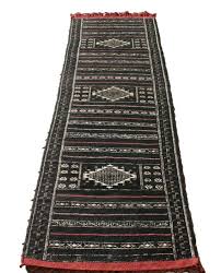 Black And White Tribal Rug Runner Schwarzer Laufer Schwarzer Teppichlaufer Teppich Laufer Schwarz Weiss Rot Schwarzer Kelim Teppich Laufer Wandteppich Black Runner Rug Black Rug Rug Runner