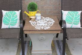 Diy Outdoor Side Table With Storage Upcycled From An Old Planter Feeling Nifty
