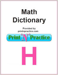 Math Words That Start With H Hectare Helix Heptagon Math Words Printable Math Worksheets Math