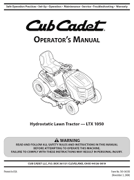 I found out that i had an issue with the parking brake switch. Cub Cadet Ltx 1050 Operator S Manual Pdf Download Manualslib