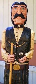 4' Cigar Store Indian 4 ft Old West POOL SHARK GAMBLER Sculpture F  Gallagher