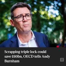 Andy Burnham has been told scrapping the triple lock on pensions could save  £60 billion by an international think tank that has backed his plans for  more regional devolution in England 🔗Tap