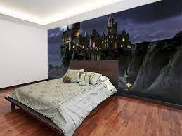 Burning castle wallpaper, harry potter, hogwarts, battle at hogwarts. First Time To Hogwarts Harry Potter Wall Mural Wohnung Zimmer Kinder Zimmer