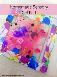Any new parent is going to adore a handmade baby toy. Homemade Sensory Gel Pad Singing Through The Rain Autism Activities Sensory Crafts Special Needs Kids
