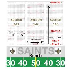 Mercedes Benz Superdome Seating Chart Row Seat Numbers