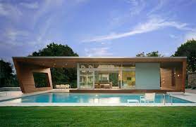 This affordable pool house plan offers a charming design with elegant columns and a porch. Outstanding Swimming Pool House Design By Hariri Hariri Architecture Digsdigs