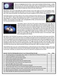 The Life Cycle Of A Star Reading Comprehension Text Reading Comprehension Texts Star Reading Comprehension