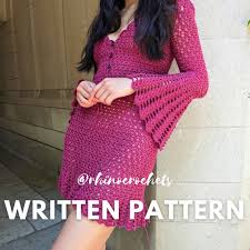 Buy Crochet Cardigan and Skirt Set adagio Written PDF Pattern/ Sweater With  Bell Sleeves
