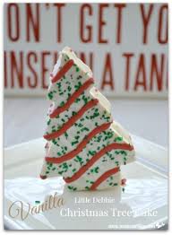 Limited ingredients and very little time goes into this! Little Debbie Vanilla Christmas Tree Cake Leaning Toot Sweet 4 Two