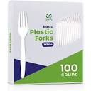 Comfy Package Basic Plastic Forks Heavy Duty Disposable Cutlery ...