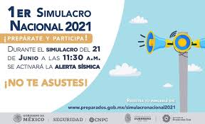 El primer simulacro nacional 2021 se llevará a cabo el próximo 19 de mayo a las 11:30 hrs. Wvkgl K Ypxexm