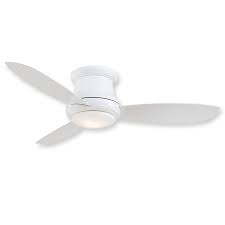 Hunter dempsey indoor low profile ceiling fan with led light and remote control, 44 inch , white check today's price ceilingfanshq is your complete resource for your new or new to you ceiling fan. Minka Aire Concept Ii F518l Wh Led 44 Ceiling Fan