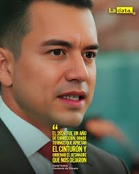 Tendencia 🗣️ “El 2024 fue un año de corrección, donde tuvimos que apretar  el cinturón y ordenar el desmadre que nos dejaron” Afirmó el presidente  Daniel Noboa en una reciente entrevista. Ahora,