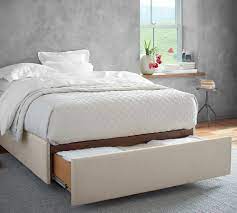 Enjoy free shipping on most stuff, even big stuff. Upholstered Storage Platform Bed With Footboard Storage Pottery Barn