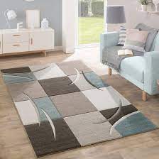 Designer teppich karo turkis braun creme teppich wohnzimmer. Zipcode Design Teppich Madyson In Turkis Taupe Braun Bewertungen Wayfair De