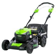 It's compact enough to store in small spaces (for a riding mower, anyway) and yet can cut up to 1.5 acres without trouble. Greenworks 40 Volt Lithium Ion Self Propelled 21 In Cordless Electric Lawn Mower Lowes Com Lawn Mower Push Lawn Mower Lawn Mower Battery