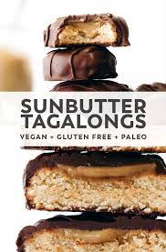 Sunbutter Tagalongs Vegan Gluten Free Recipe Vegan Cookies Recipes Vegan Dessert Recipes Vegan Cookies