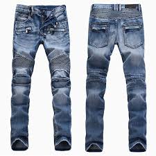 New France Style Distressed Men Moto Pants Biker Light Blue Skinny Jeans B957c Ebay Moto Pants Motorcycle Jeans Biker Denim Jeans