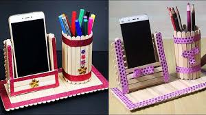 Tempat Pensil Cara Membuat Tempat Alat Tulis Dari Stik Es Krim Diy P Di 2020 Tempat Pensil Alat Tulis Es Krim