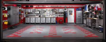Artistic Garage Floor Tiles Modifying Modern Garage Design Great Tile Flooring Unit Applied In Spacious Garage Garage Interior Garage Renovation Garage Design