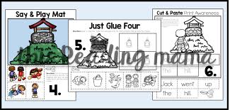 printable jack and jill nursery rhyme activities this reading mama