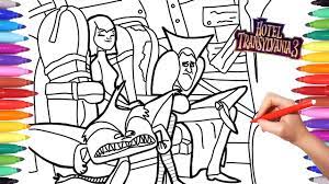 In the film hotel transylvania 3 we can see the adventures during these summer holidays coloring and printable page. Hotel Transylvania 3 Coloring Pages For Kids Mavis And Dracula Go On Vacation Learn Coloring Youtube